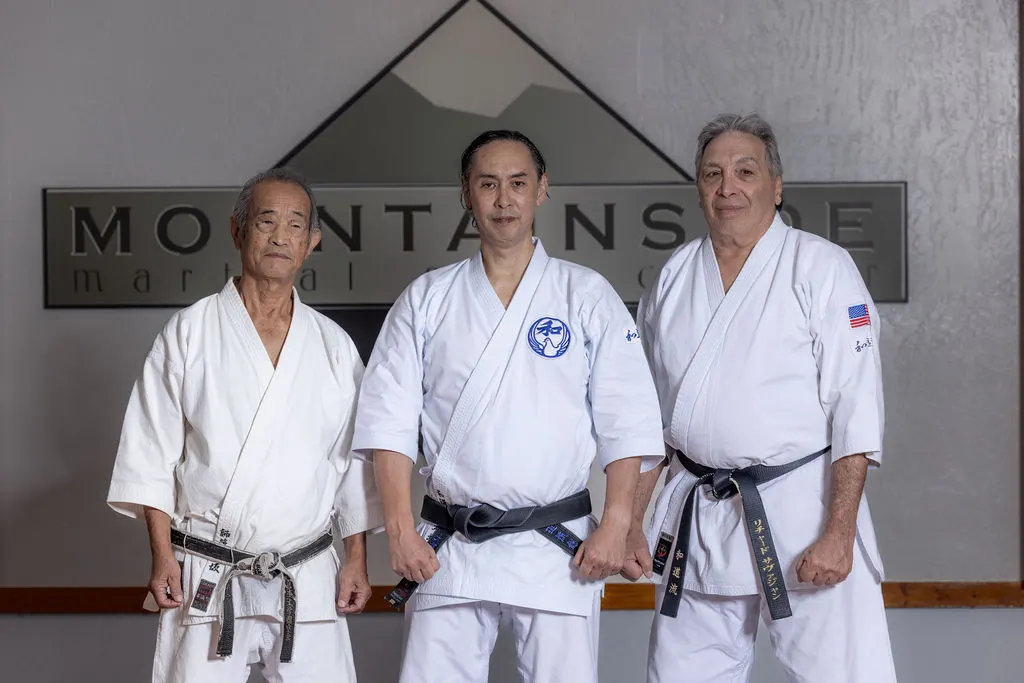 Three Wado-Ryu black belt instructors at Mountainside Martial Arts Center